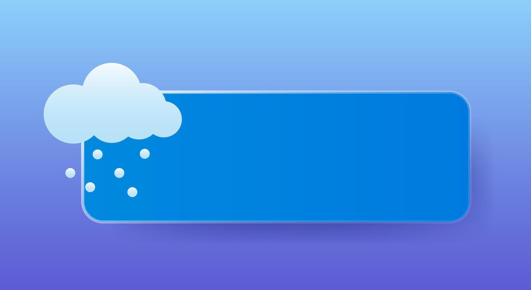 Hail. Empty tile to place your content, weather forecast app or website. Cloud, ice, rain, winter, wind, thunderstorm, lightning, snowflake, temperature, precipitation, degrees Celsius, Fahrenheit vector