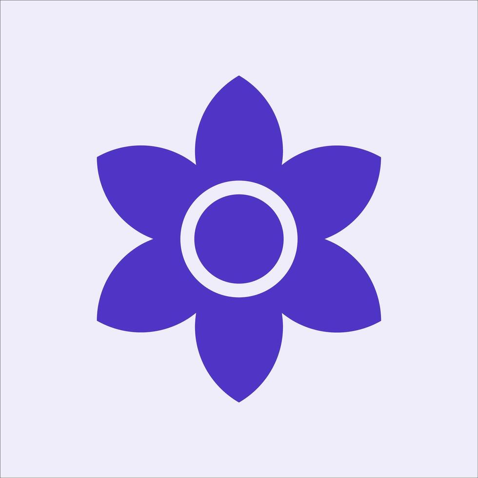 a purple flower icon on a white background vector