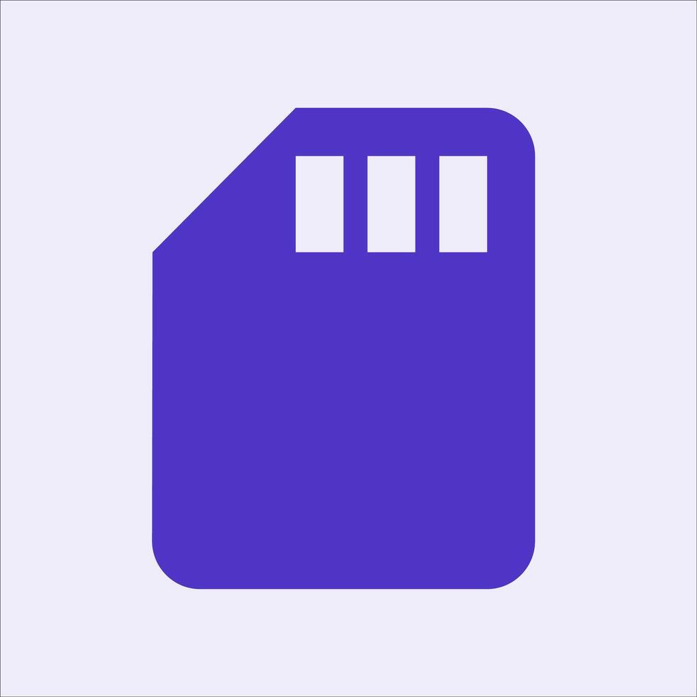 a purple memory card icon on a white background vector