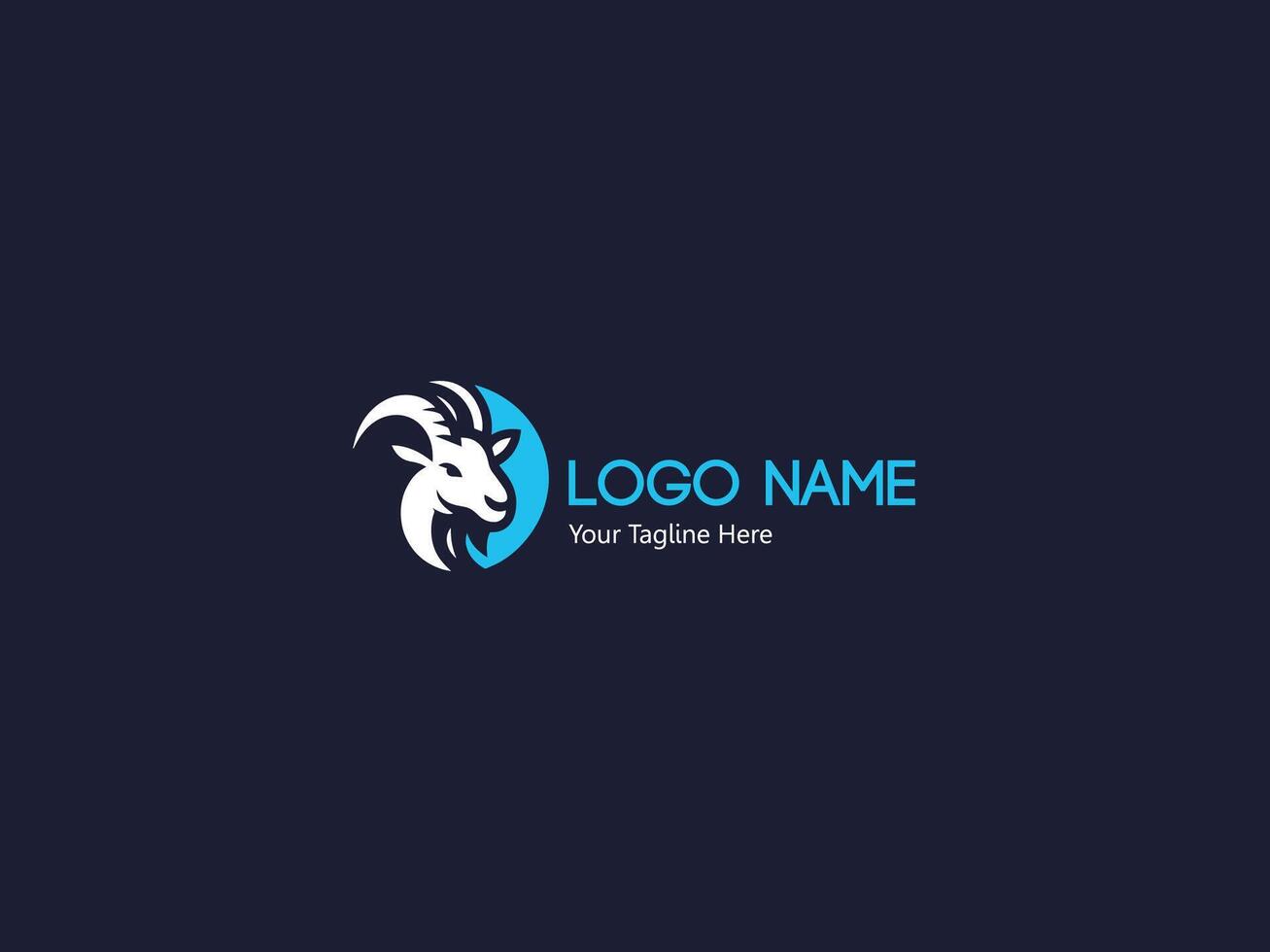 Goat logo template illustration vector