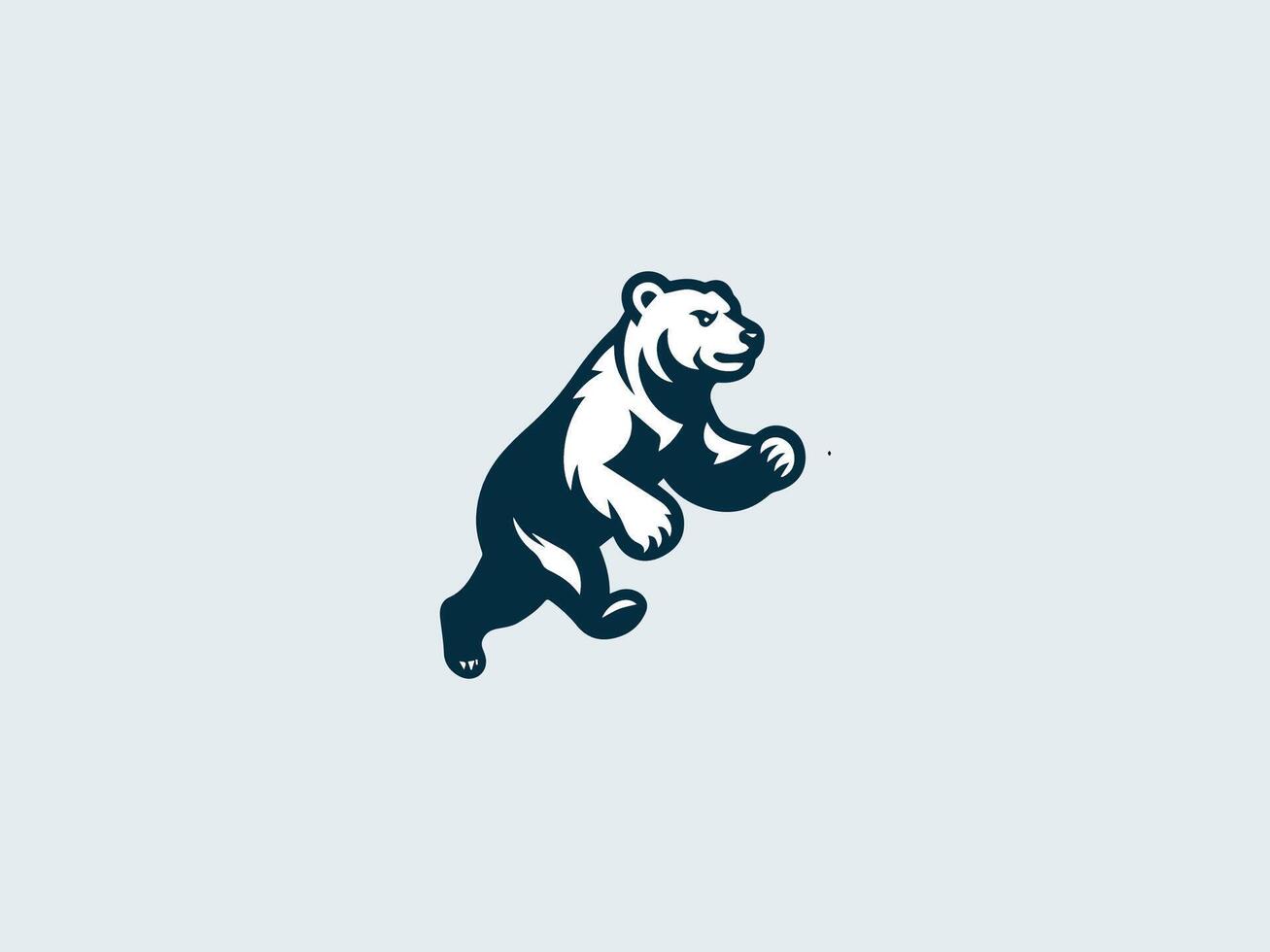 a bear logo with a white background vector