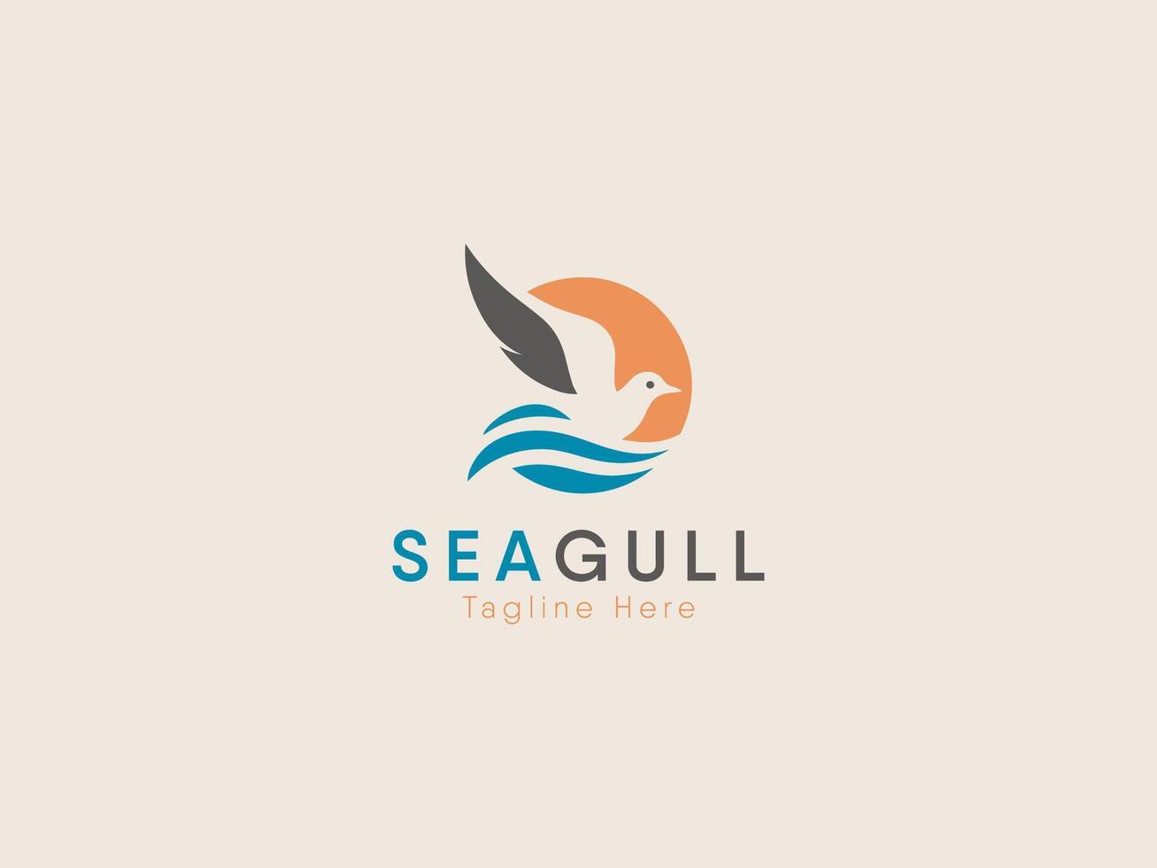 sea gull logo design vector