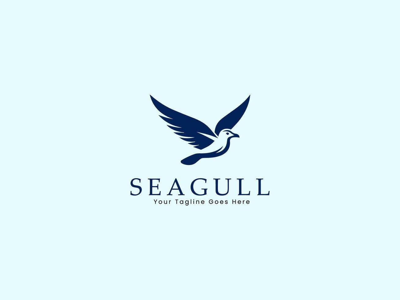 seagull logo design vector