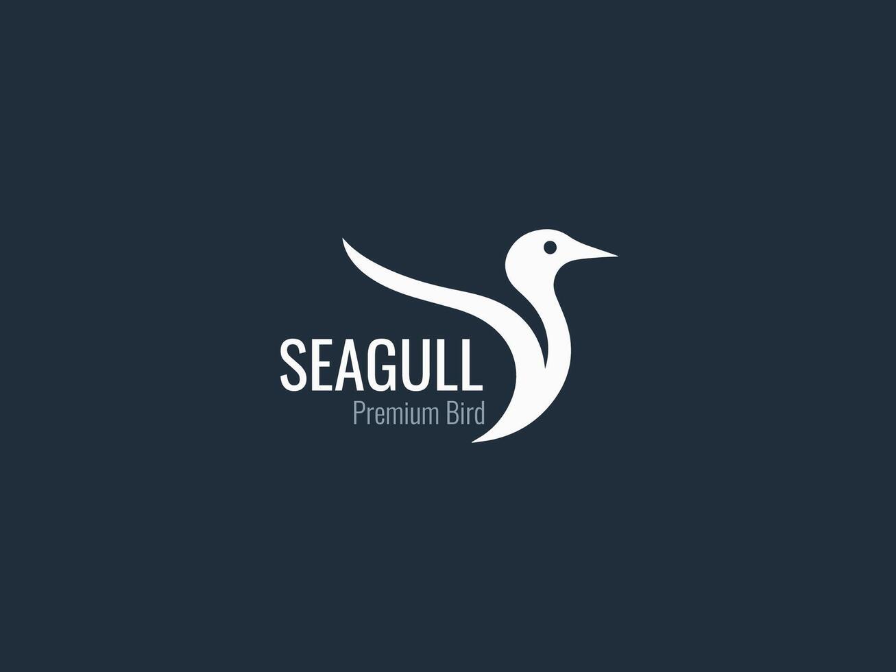 seagull logo design vector