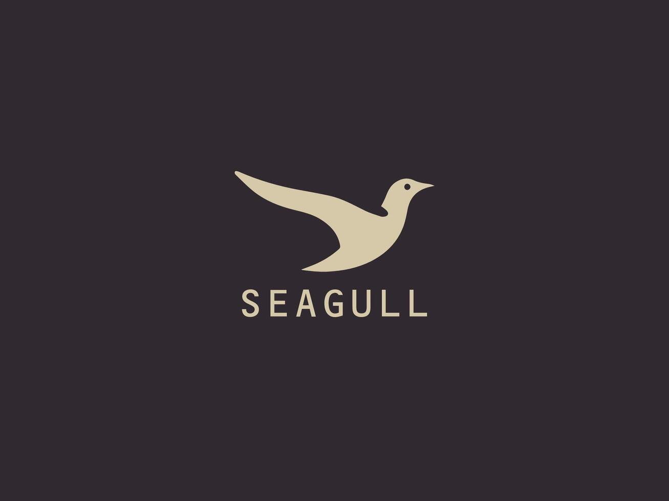 seagull logo design vector