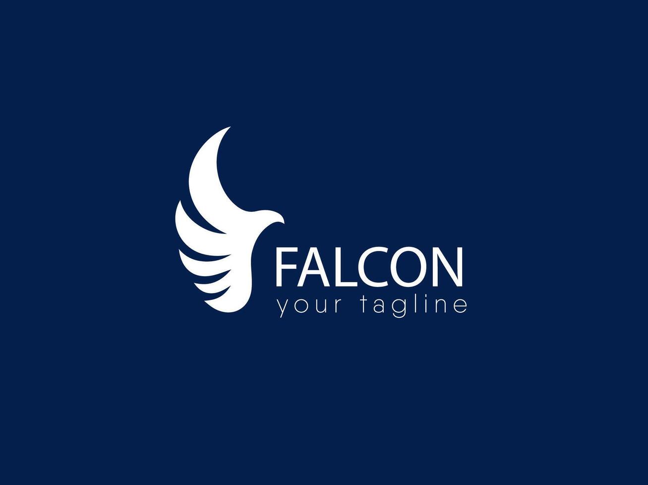 Falcon logo design template vector
