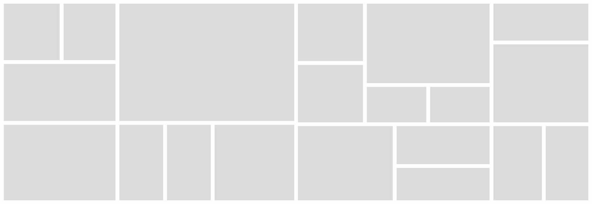 picture Photo collage grid Portfolio images layout vector