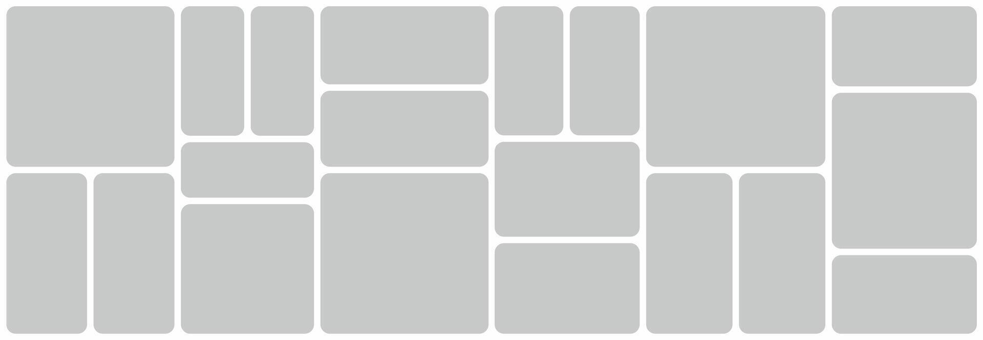 Moodboard grid Retro gallery banner Photoframe vector