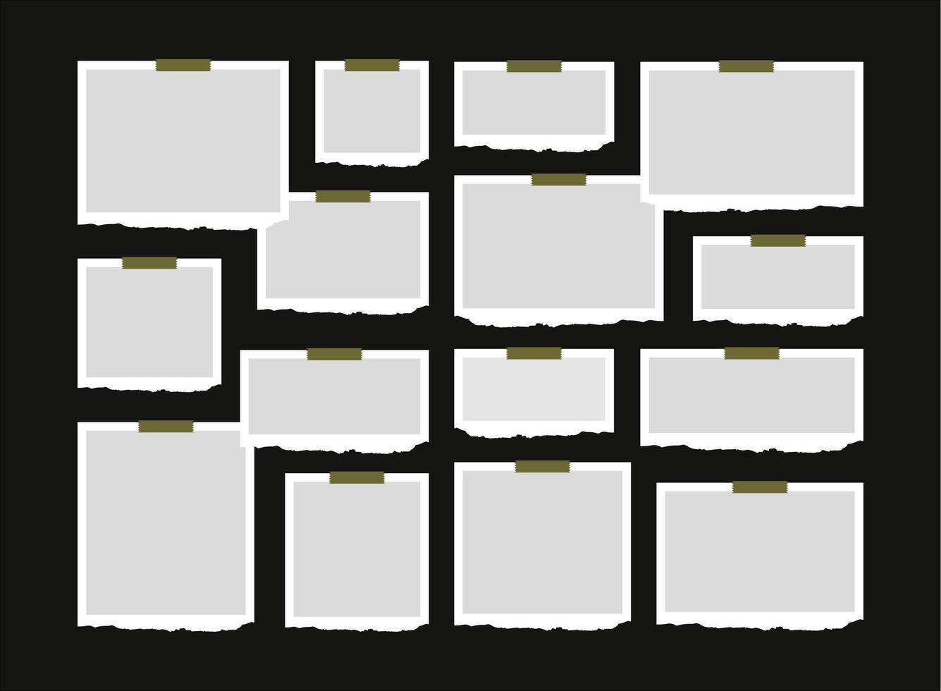 abstract layout using picture frames vector