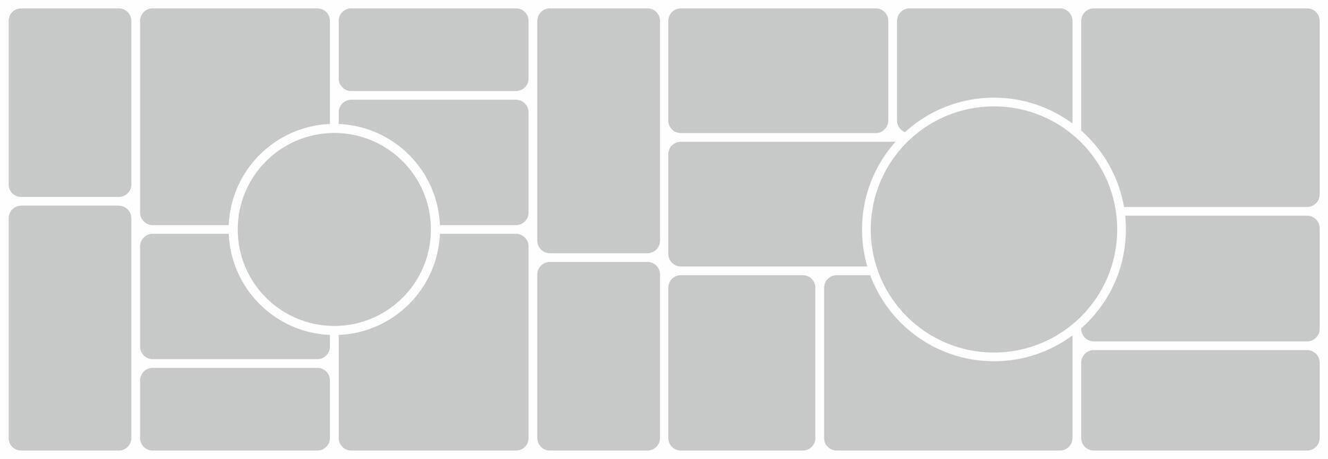 Photo frame collage modern concept background vector