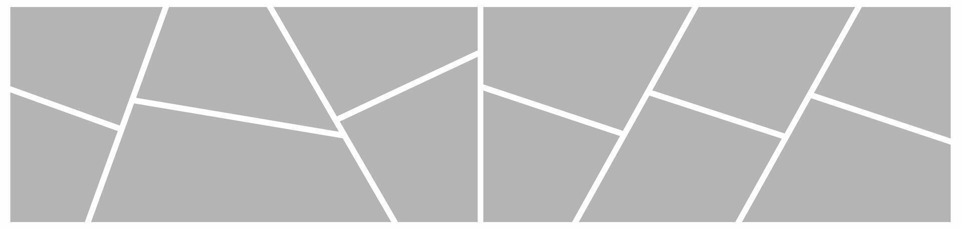 Picture Collage grid effect overlay vector