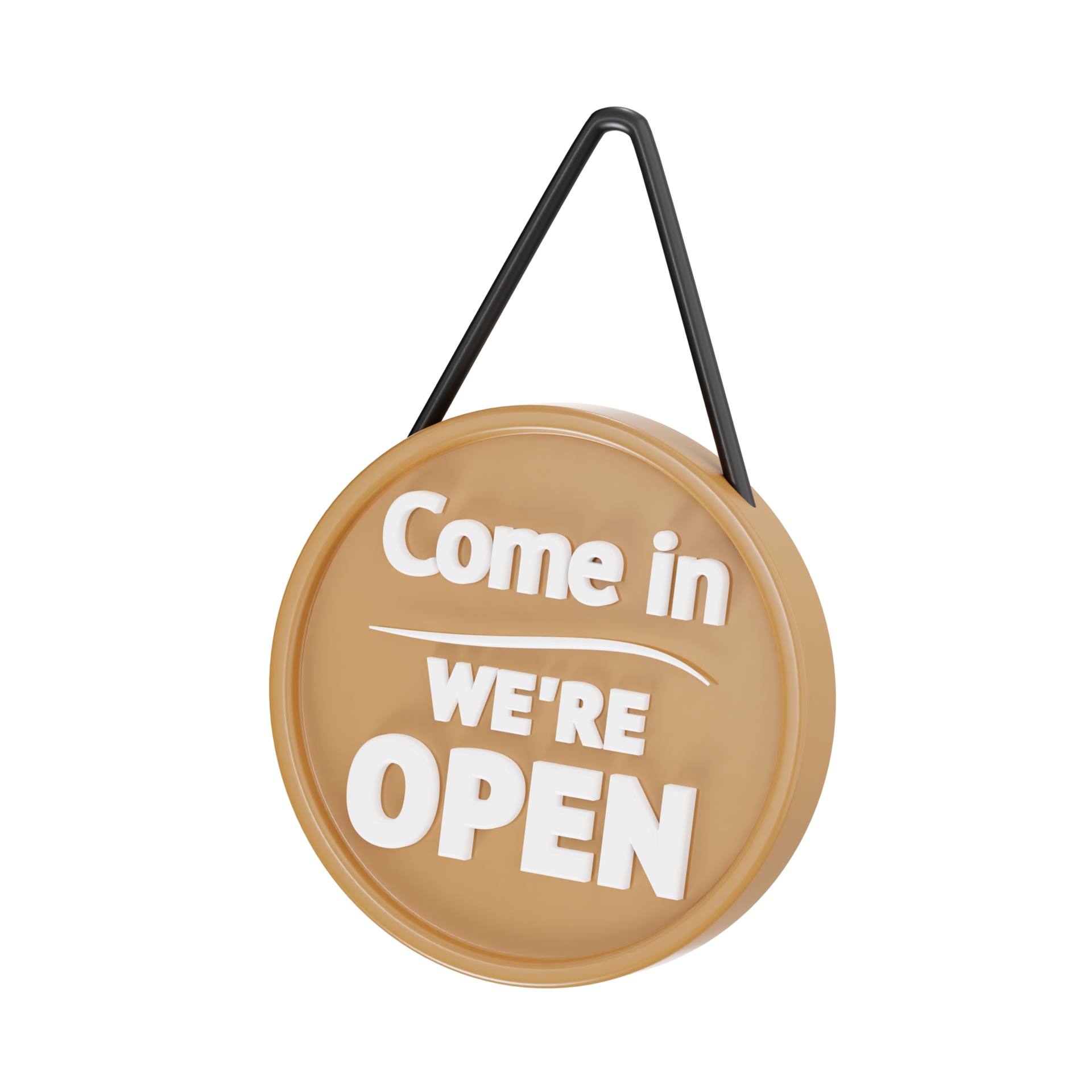 Cafe Open Board 3d icon illustration 49649937 PNG