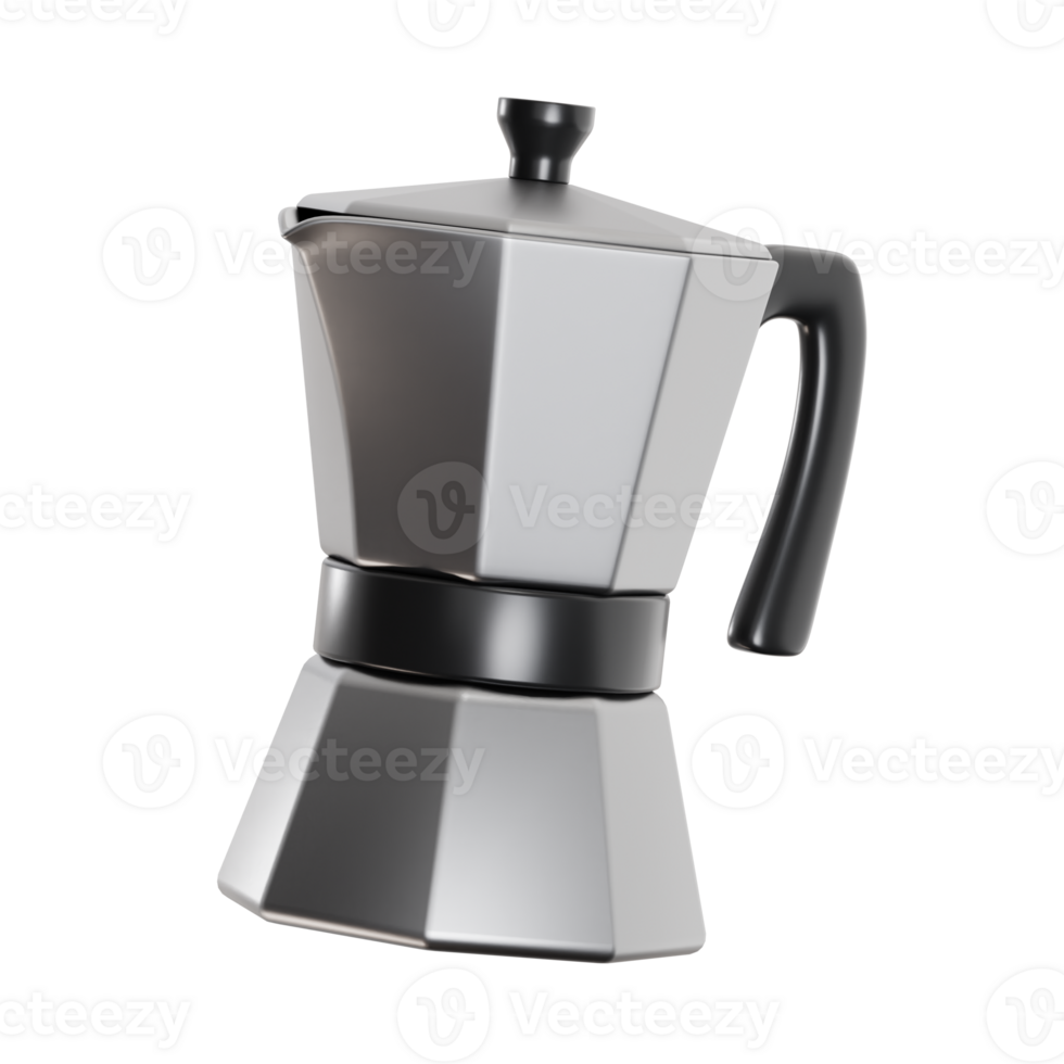 Moka Pot 3d icon illustration png