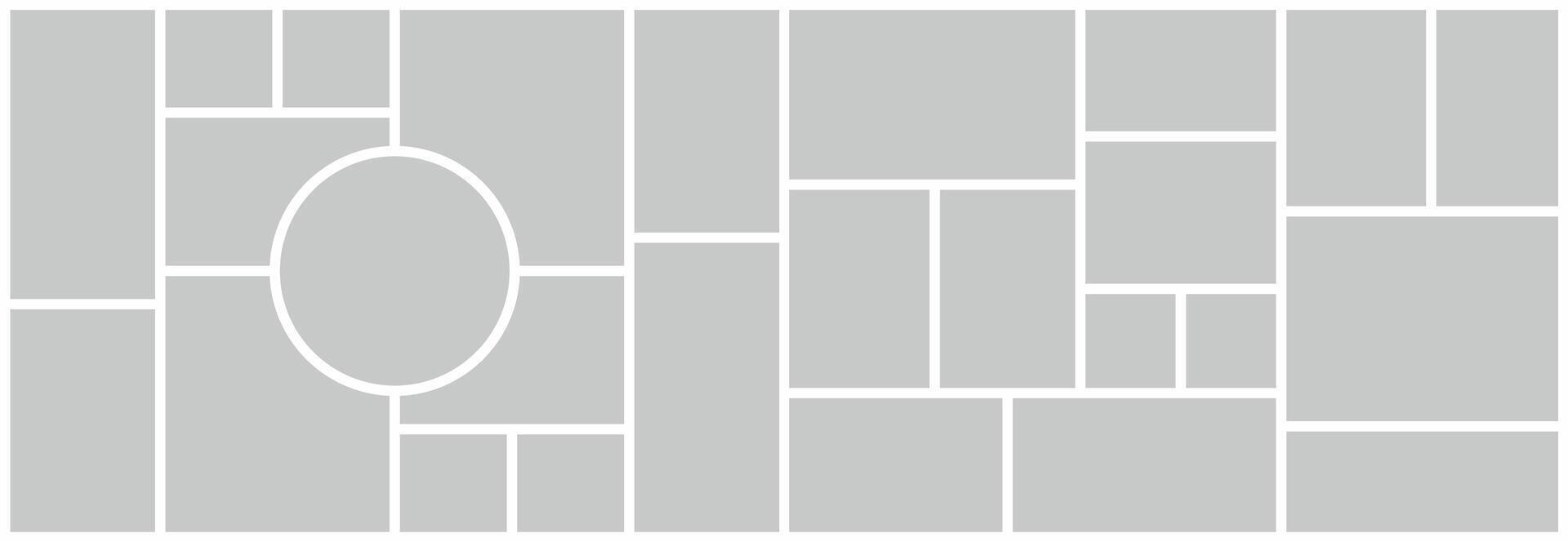 photos frame collage layout Portfolio images vector
