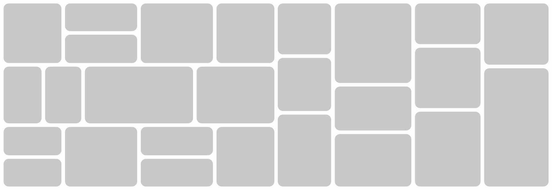 Photo collage frame Portfolio images template Moodboard grid Retro gallery banner Photoframe mockup vector