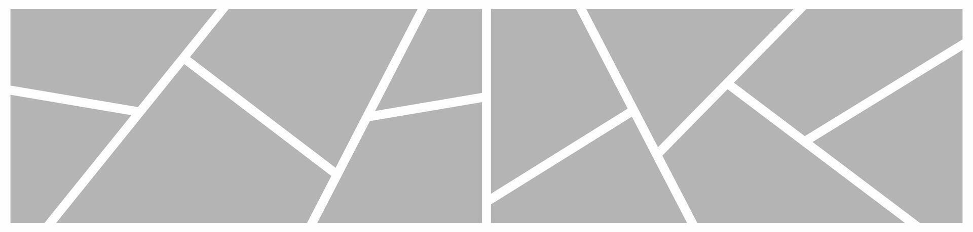 Picture or photo Collage grid effect overlay vector