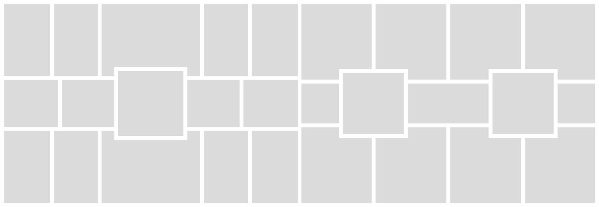 picture images layout Photo collage grid Portfolio vector