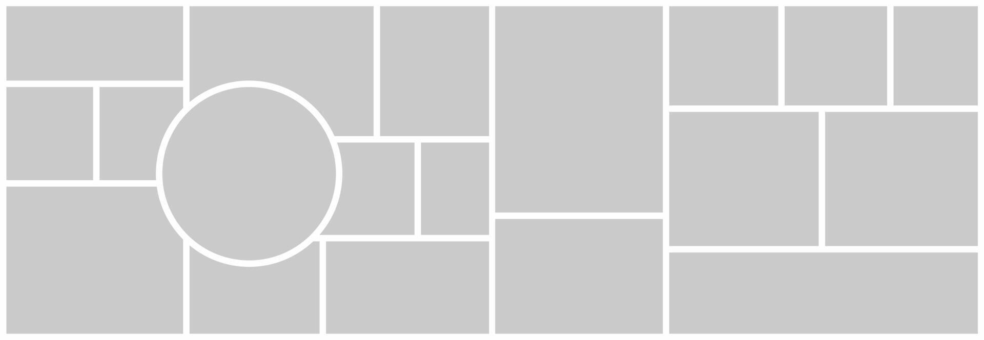 picture or photo frame collage abstract template vector