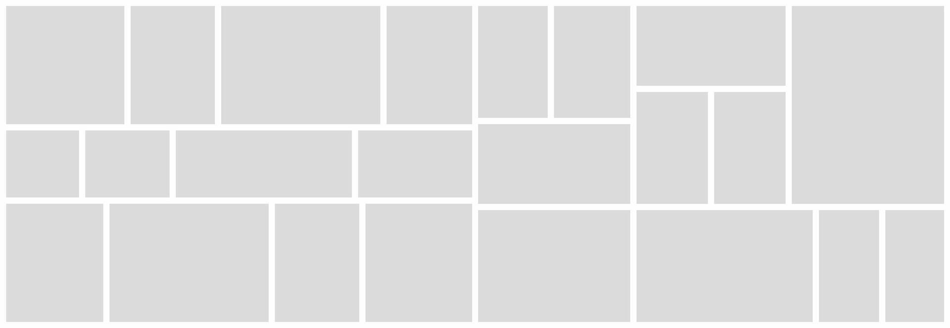 Photo collage grid Portfolio template vector