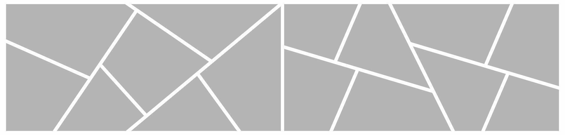Collage grid effect overlay vector