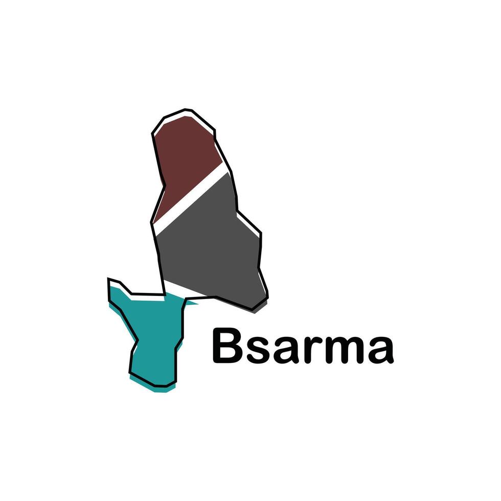 map of Bsarma modern outline, High detailed illustration Design Template, suitable for your company vector