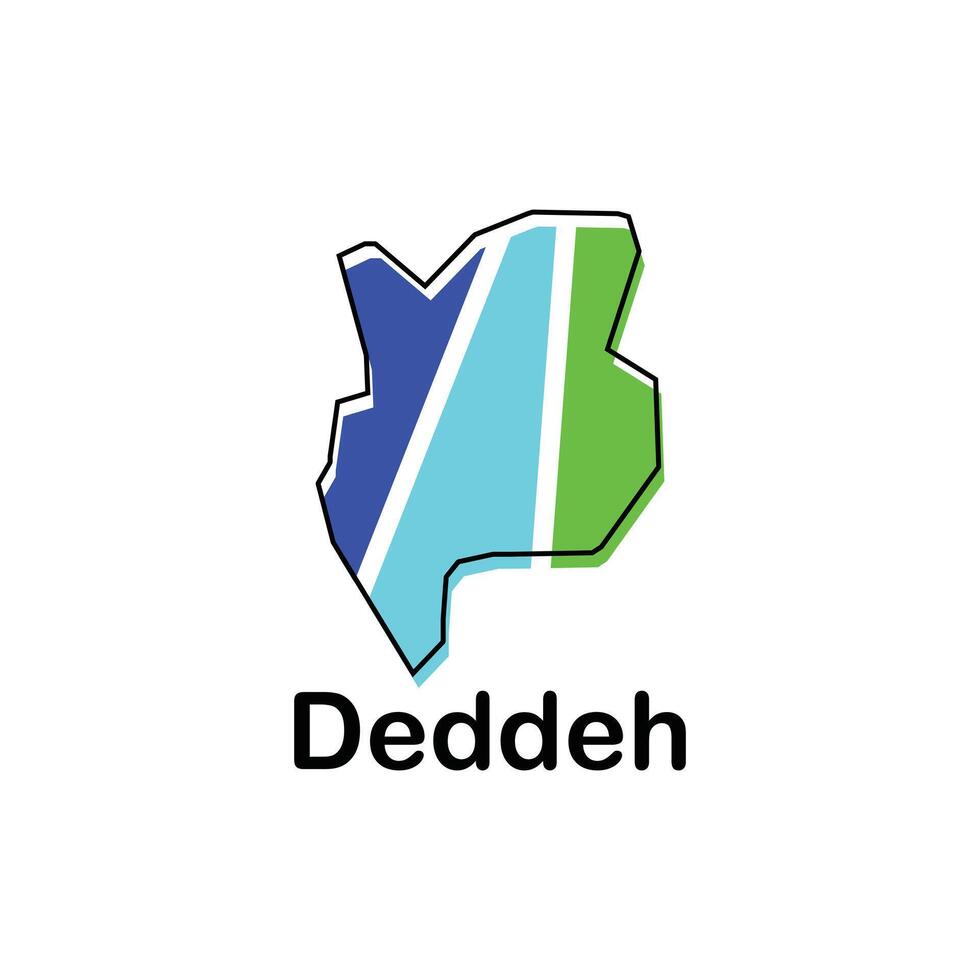 map of Deddeh modern outline, High detailed illustration Design Template, suitable for your company vector