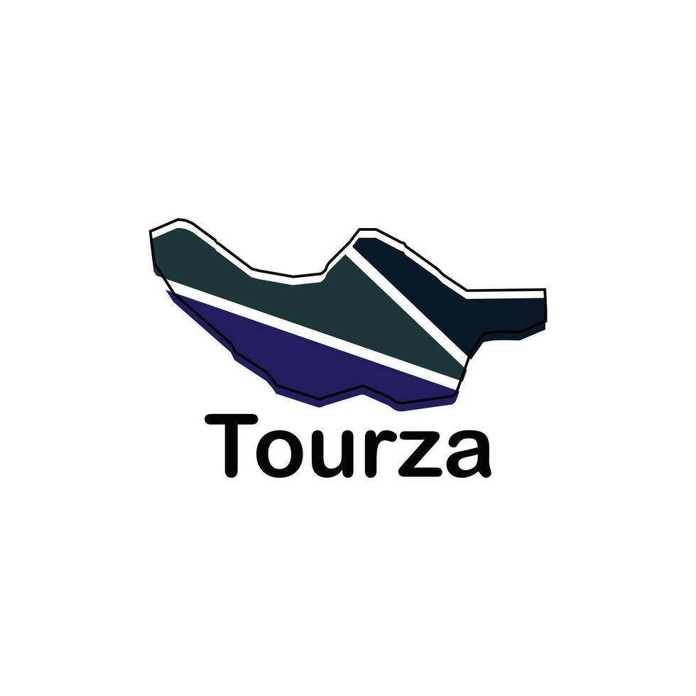 Tourza map. map of the Lebanon Country. Borders of for your infographic. illustration design template vector