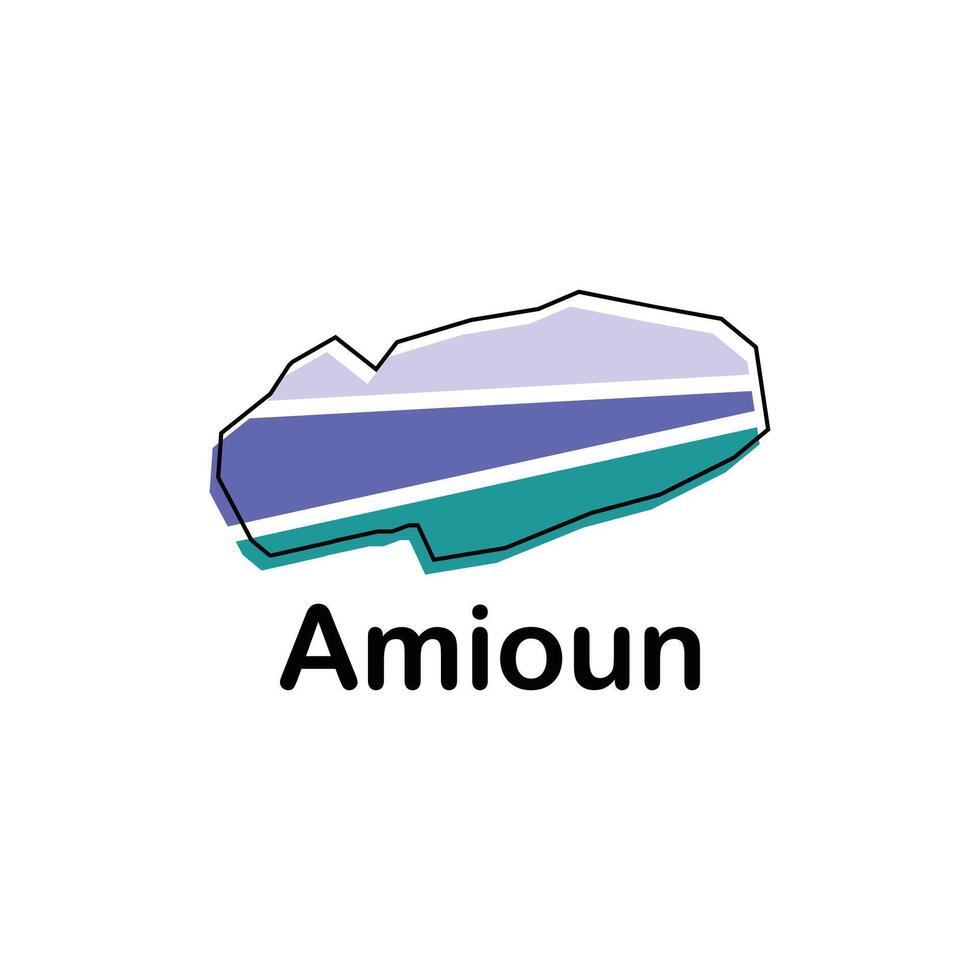 Amioun map. map of the Lebanon Country. Borders of for your infographic. illustration design template vector