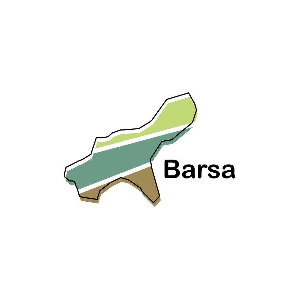 Barsa map. map of the Lebanon Country. Borders of for your infographic. illustration design template vector