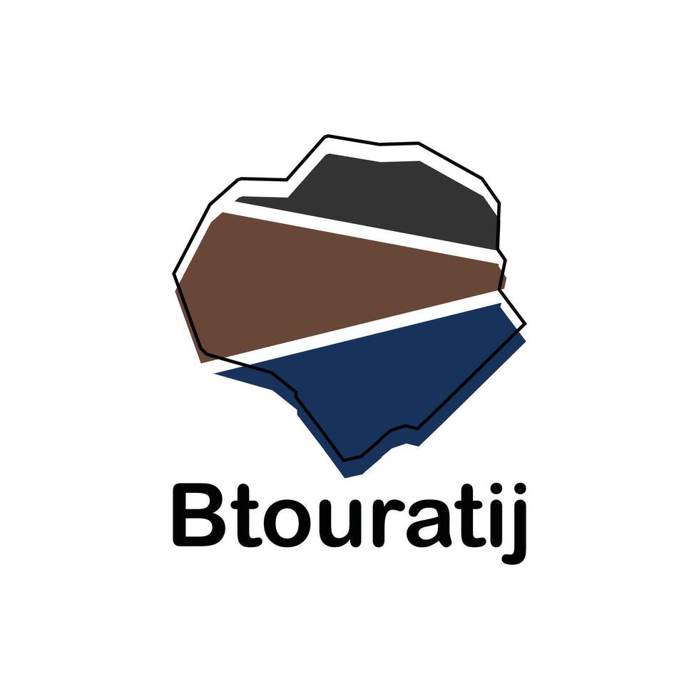 map of Btouratij modern outline, High detailed illustration Design Template, suitable for your company vector