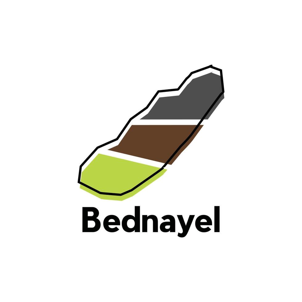 map of Bednayel modern outline, High detailed illustration Design Template, suitable for your company vector