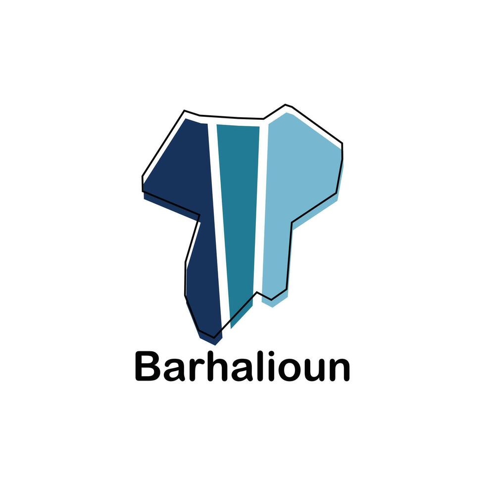 Barhalioun map. map of the Lebanon Country. Borders of for your infographic. illustration design template vector