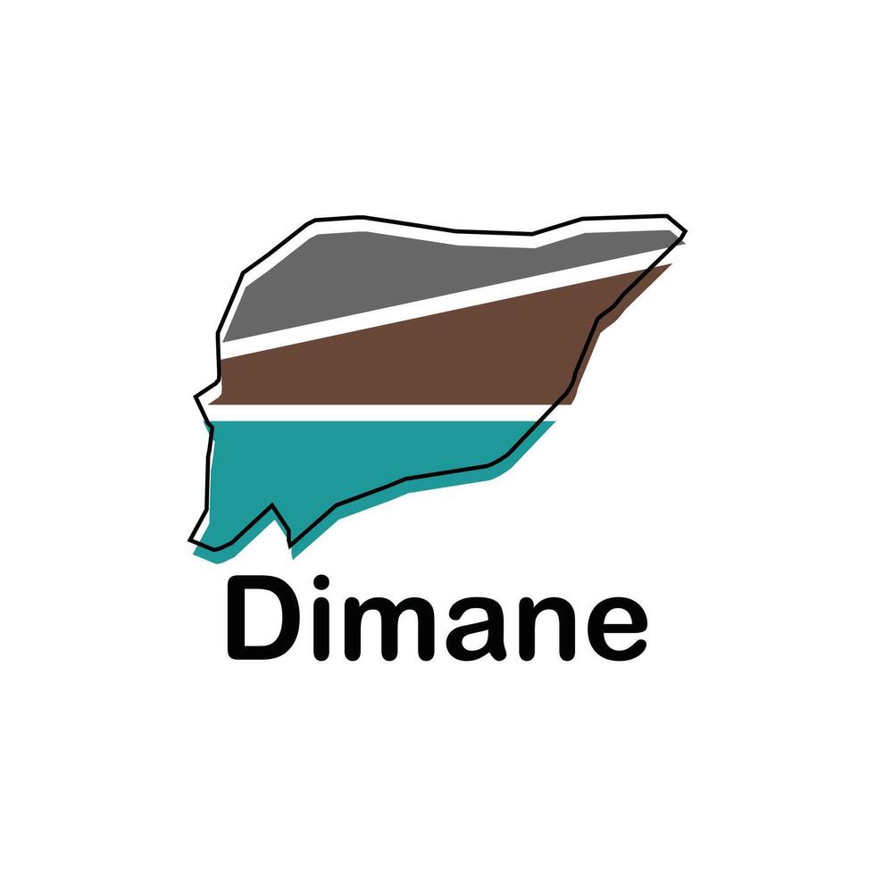 map of Dimane modern outline, High detailed illustration Design Template, suitable for your company vector