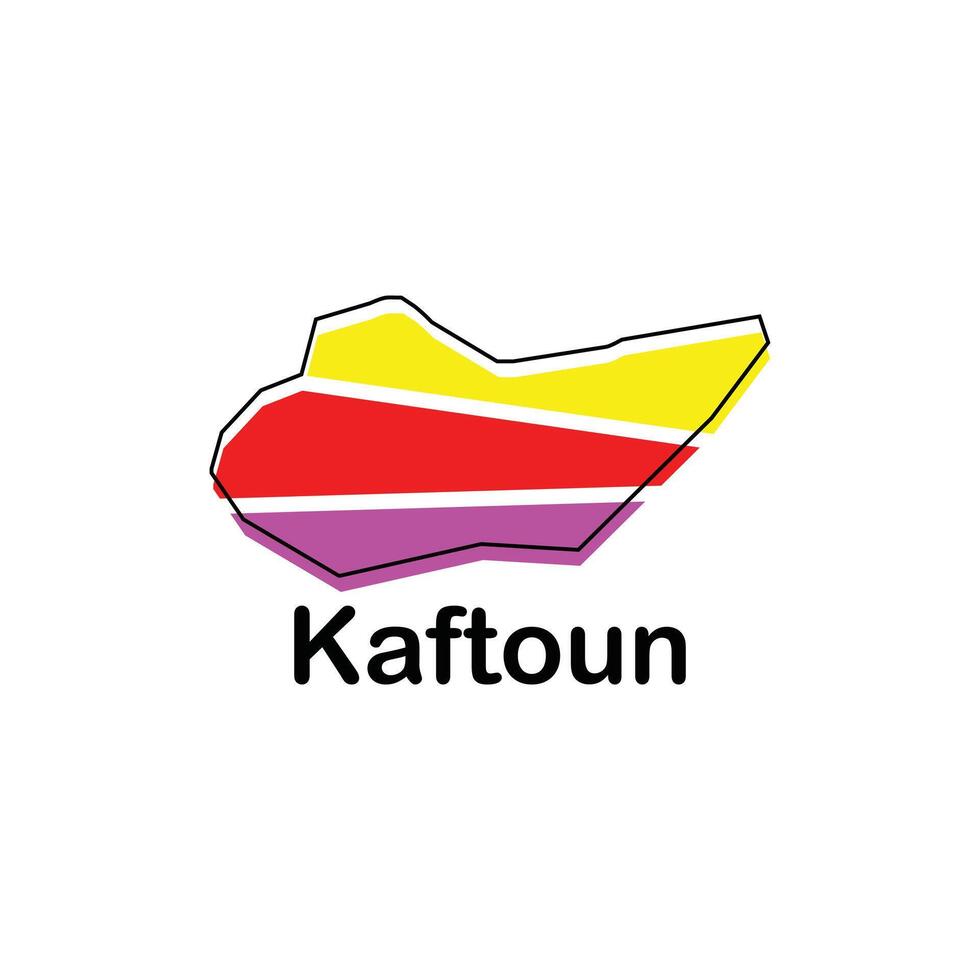 Kaftoun map. map of the Lebanon Country. Borders of for your infographic. illustration design template vector