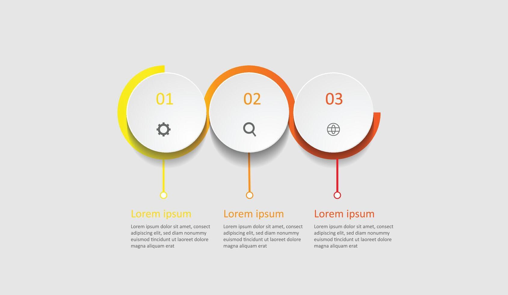 3d infographic design with icon and 3 option or steps. vector