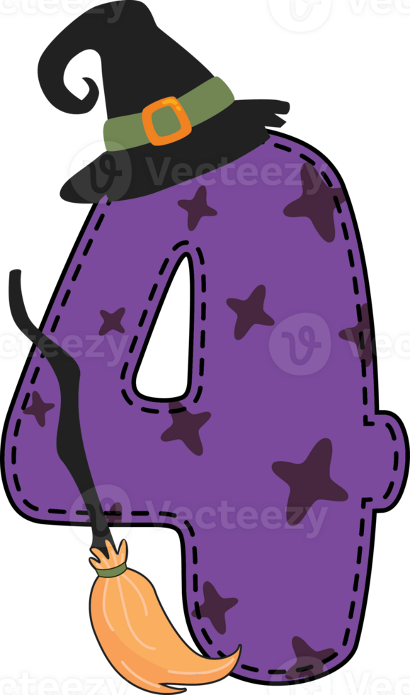Halloween Witch Number 4 png