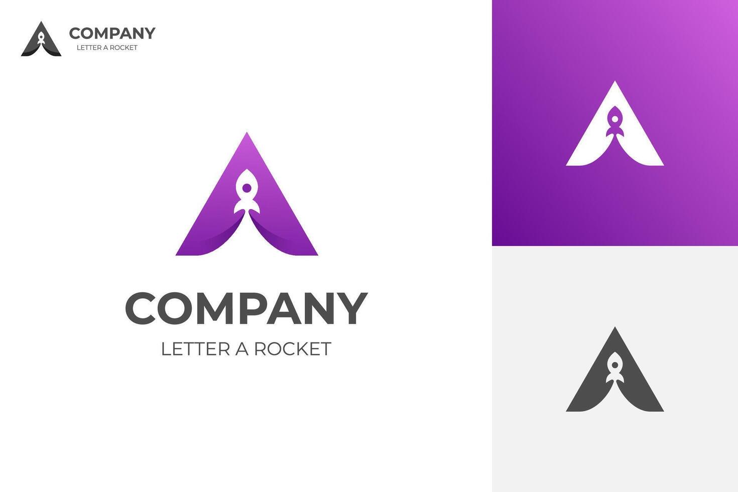 Letter a with rocket logo icon design with rocket launch graphic idea for astronomy, astronaut logo concept vector