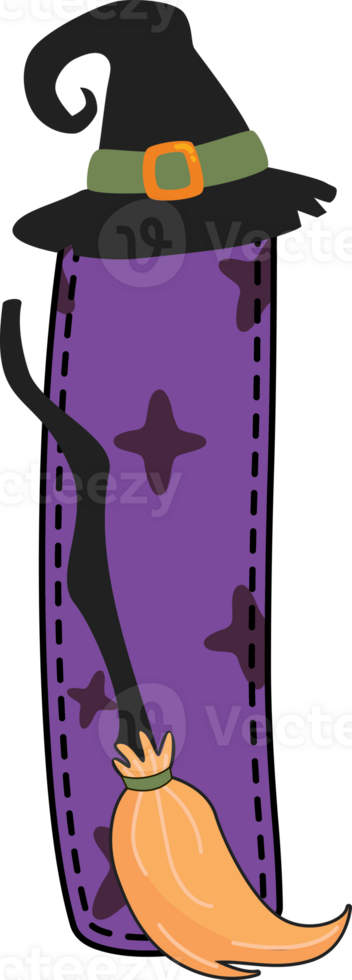 Halloween Witch Alphabet I png