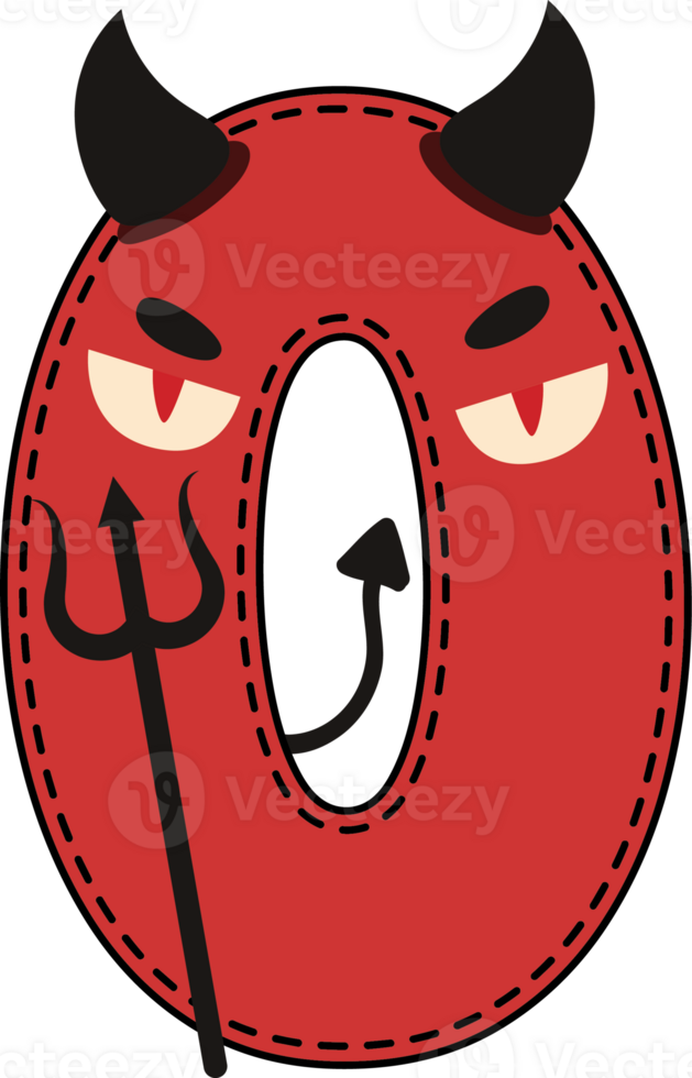 Halloween Devil Alphabet o png