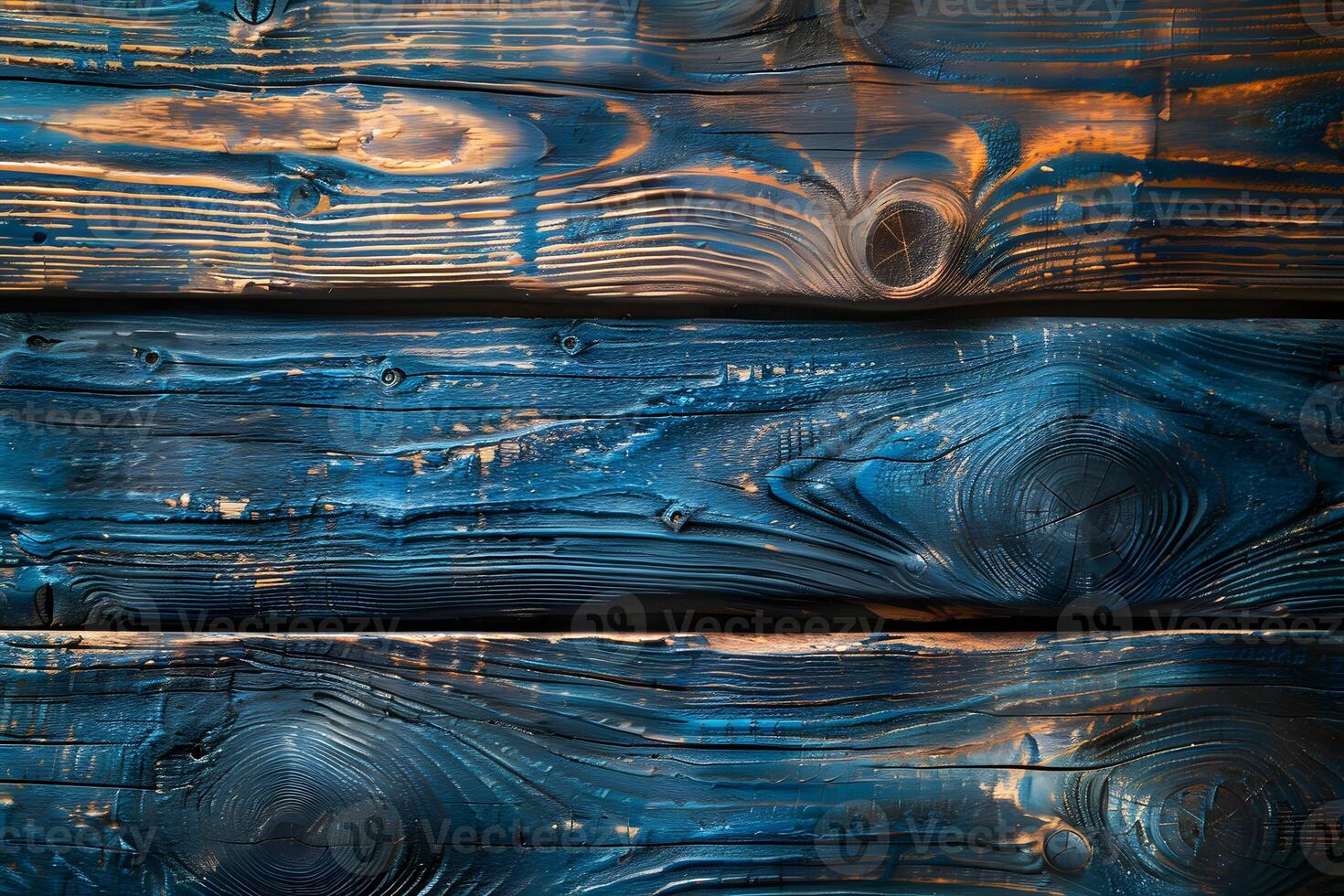 Blue and Orange Weathered Wooden Planks Texture for Backgrounds and Design Projects photo