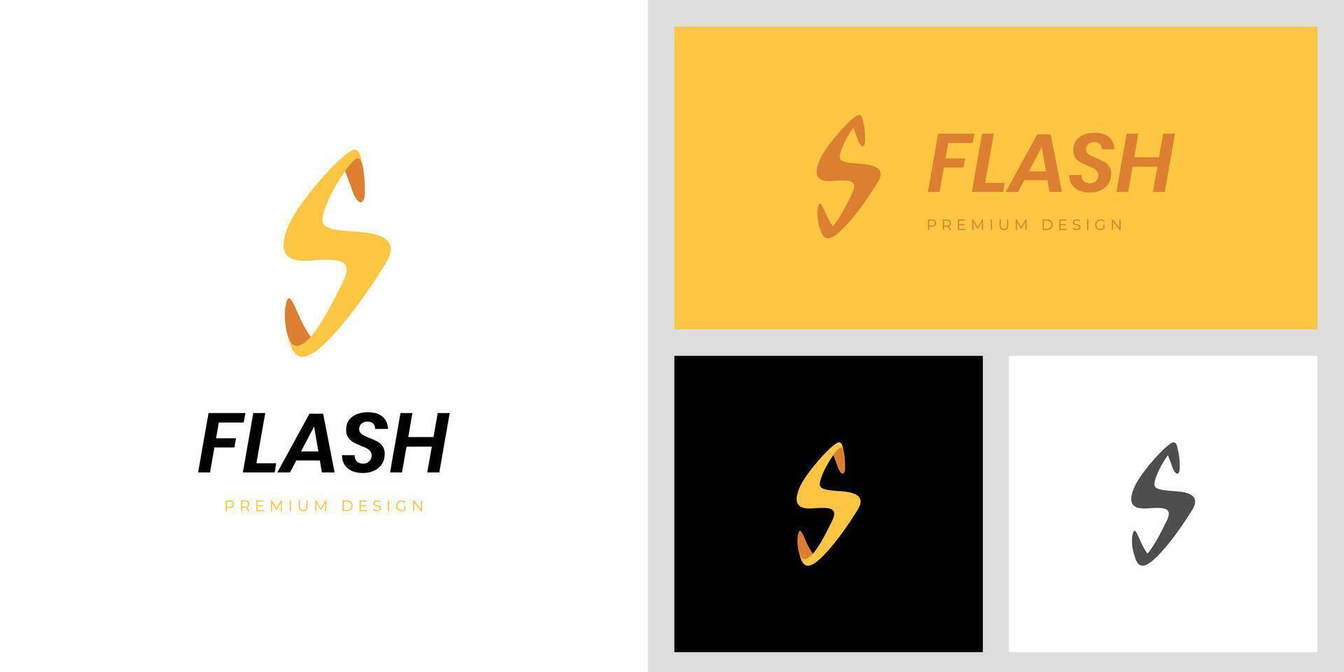 letter S lightning logo icon design. abstract letters for electric graphic symbol vector