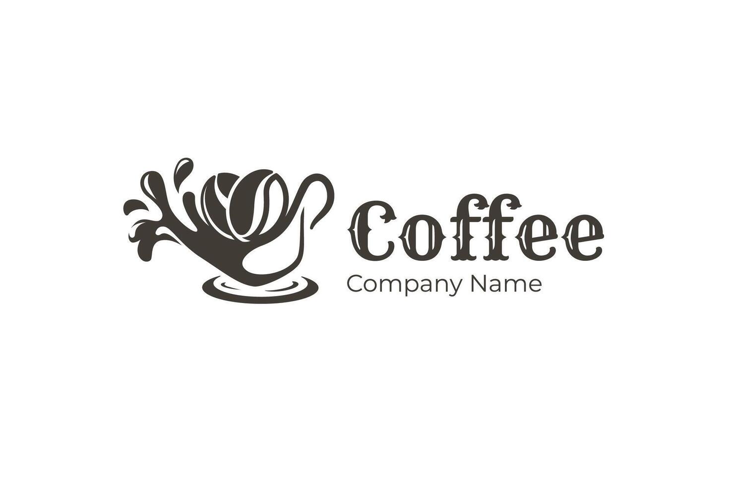 Brown coffee cup vintage logo with a mug for coffee shops, cafes, barista services, or beverage businesses looking for a modern Logo design vector