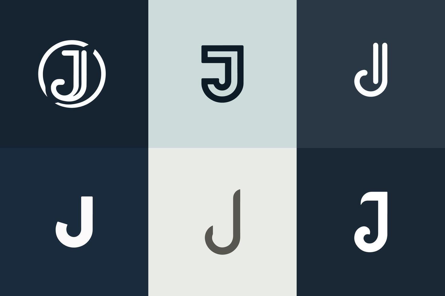J letter logo set vector