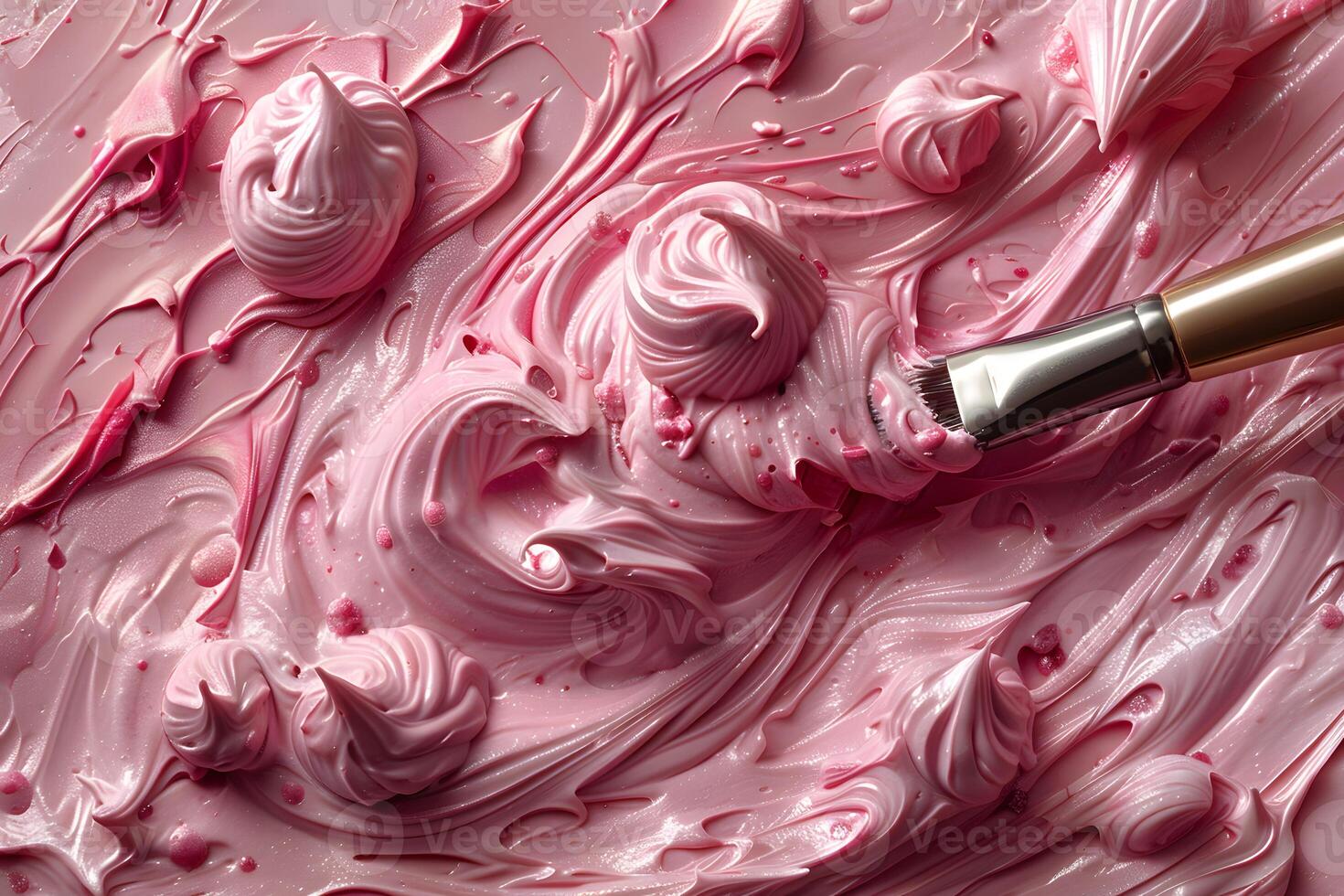 Pink Whipped Cream Texture Background - Sweetness, Dessert Art, Cake Frosting Design for Poster photo