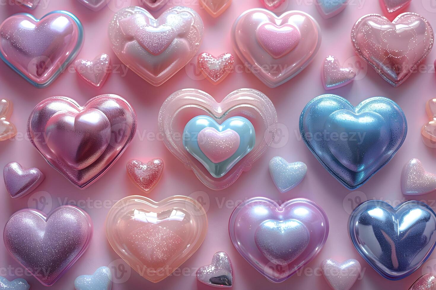 Colorful Heart-Shaped Candies and Chocolates - Perfect for Valentine's Day and Romantic Gifts photo