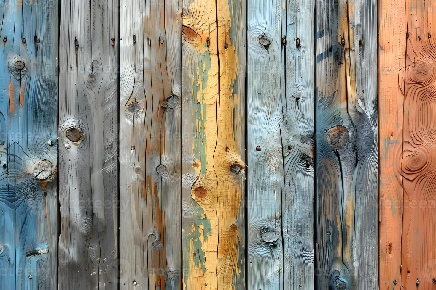 Colorful Weathered Wooden Planks Texture Background for Design and Print Usage photo