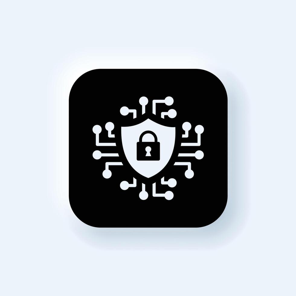 Cyber security technology on circuit board. Abstract background futuristic Hi tech style, Technology vector