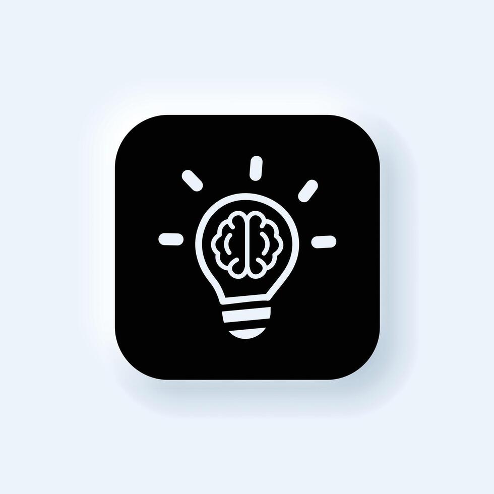 Silhouette of shining light bulb. Open Brain Shower pictogram. idea icon. open mind. vector