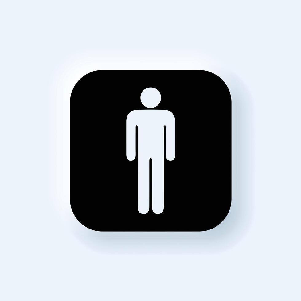 a black and white icon that says men on it vector