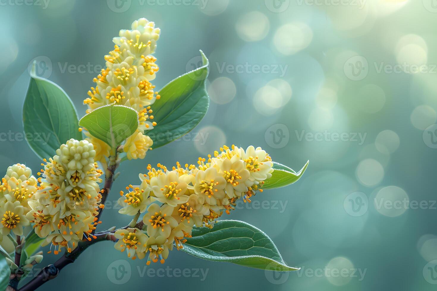 Blooming Spring Flowers on a Sunny Day Nature Photography for Posters and Prints photo